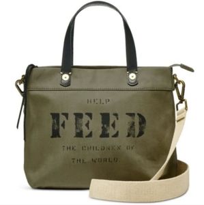 NWT Feed Projects Canvas Eleanor Tote, No Crossbody Strap